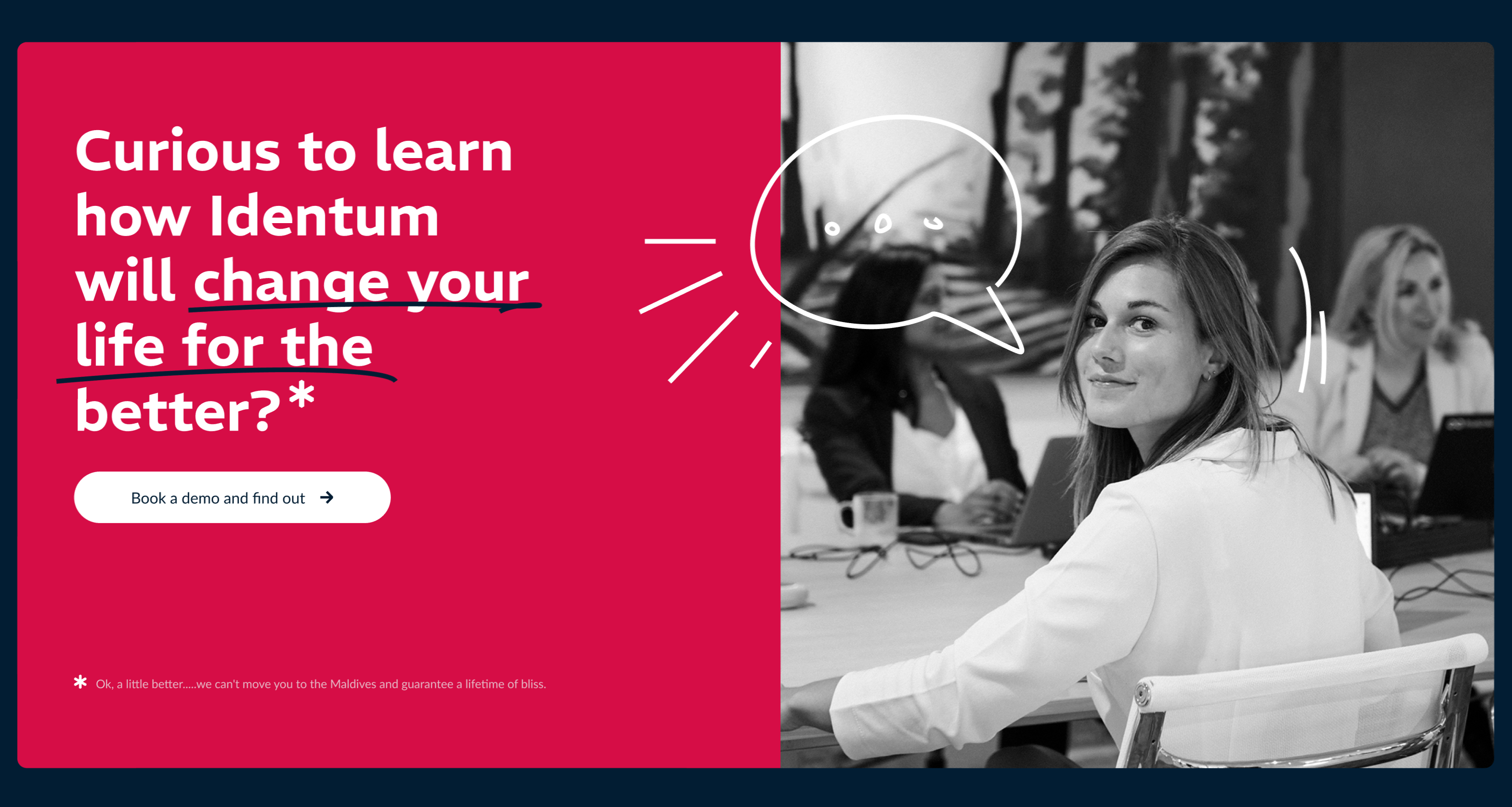 A certain 'chemistry' between the user and the person in the photo ads to the story