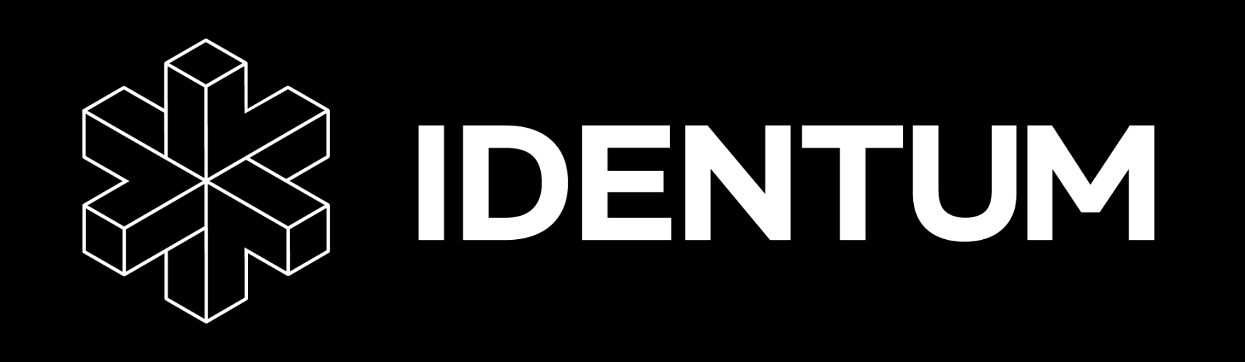 Identum logo for embossing on black background