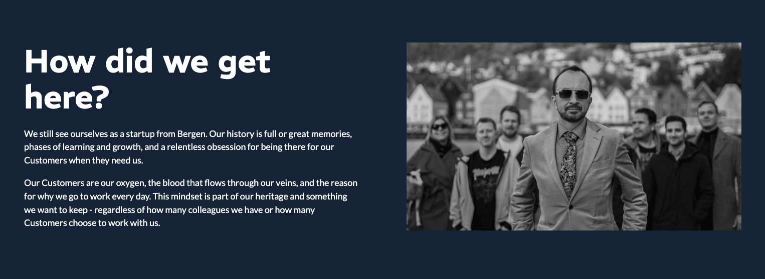 Whenever possible, use real photos of us. We are the guys and gals that make up Identum, so lets show it.