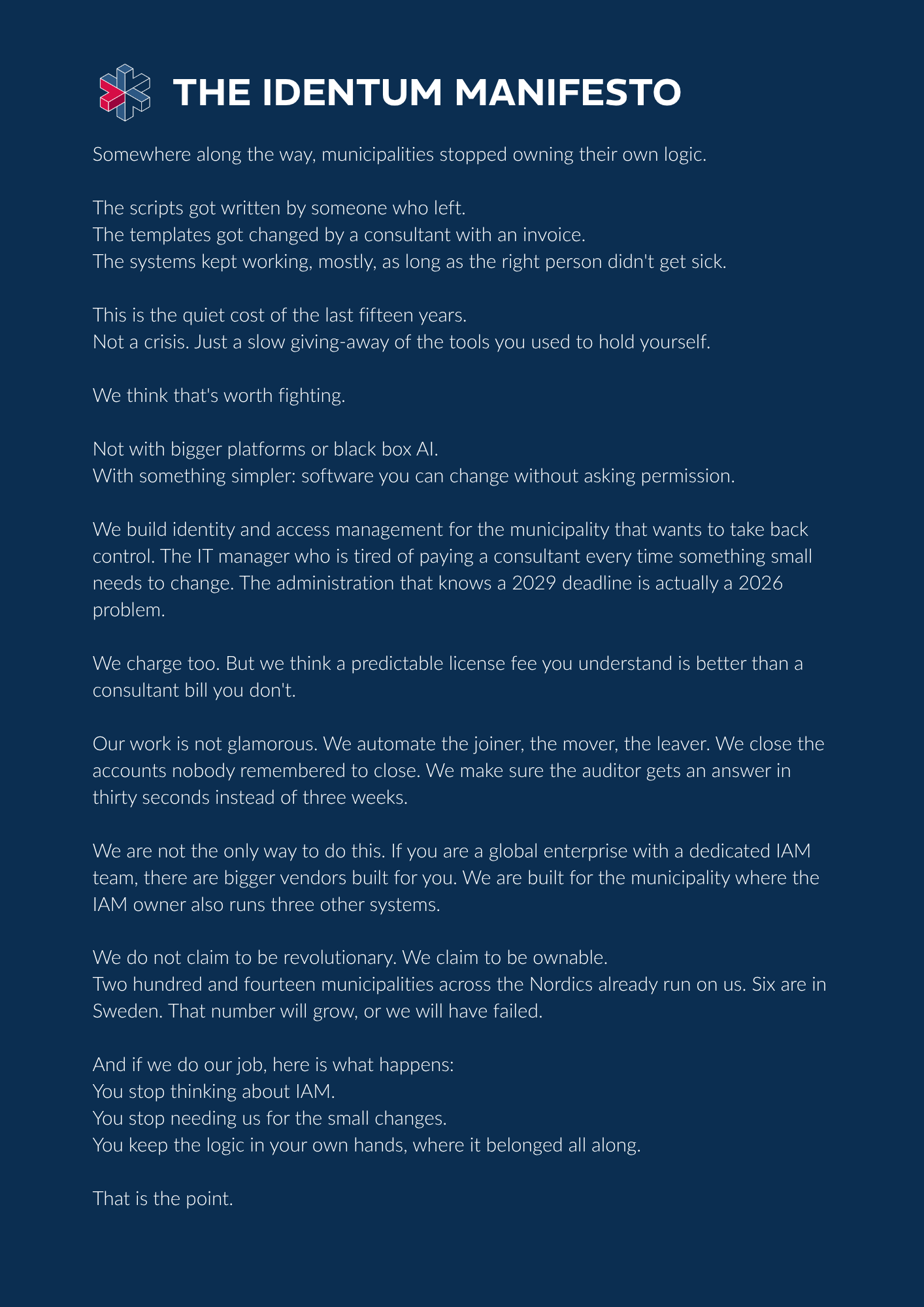 The 2026 Identum Manifesto
